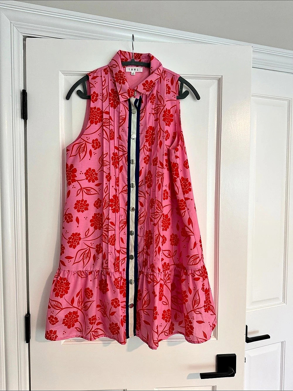 Thml Floral Mini Dress in Pink & Red Like New